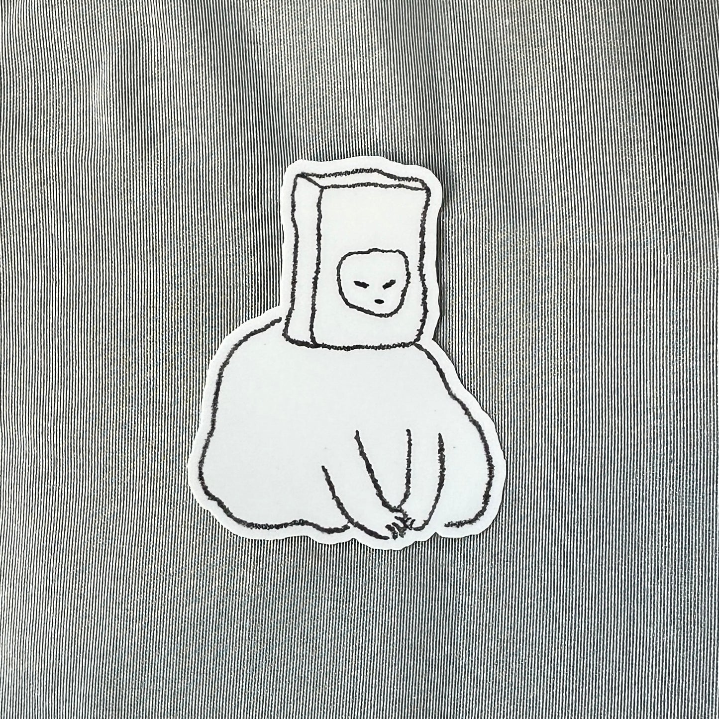 sticker - paper bag cat