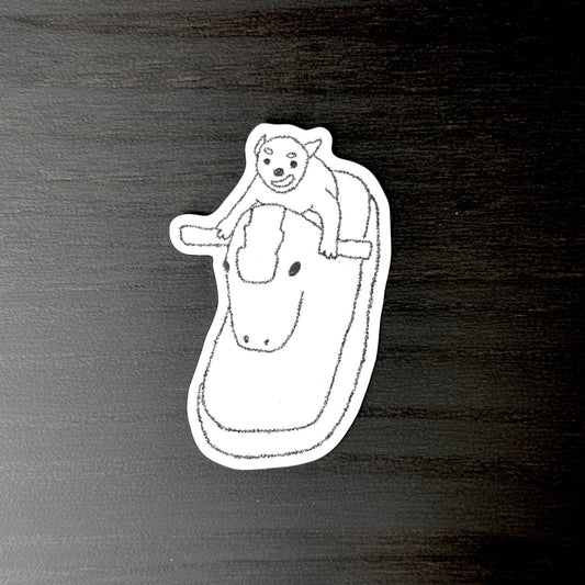 sticker - jet ski dog