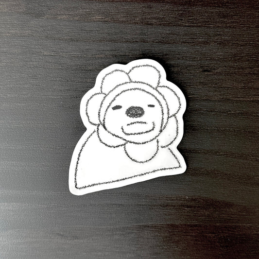 sticker - flower dog