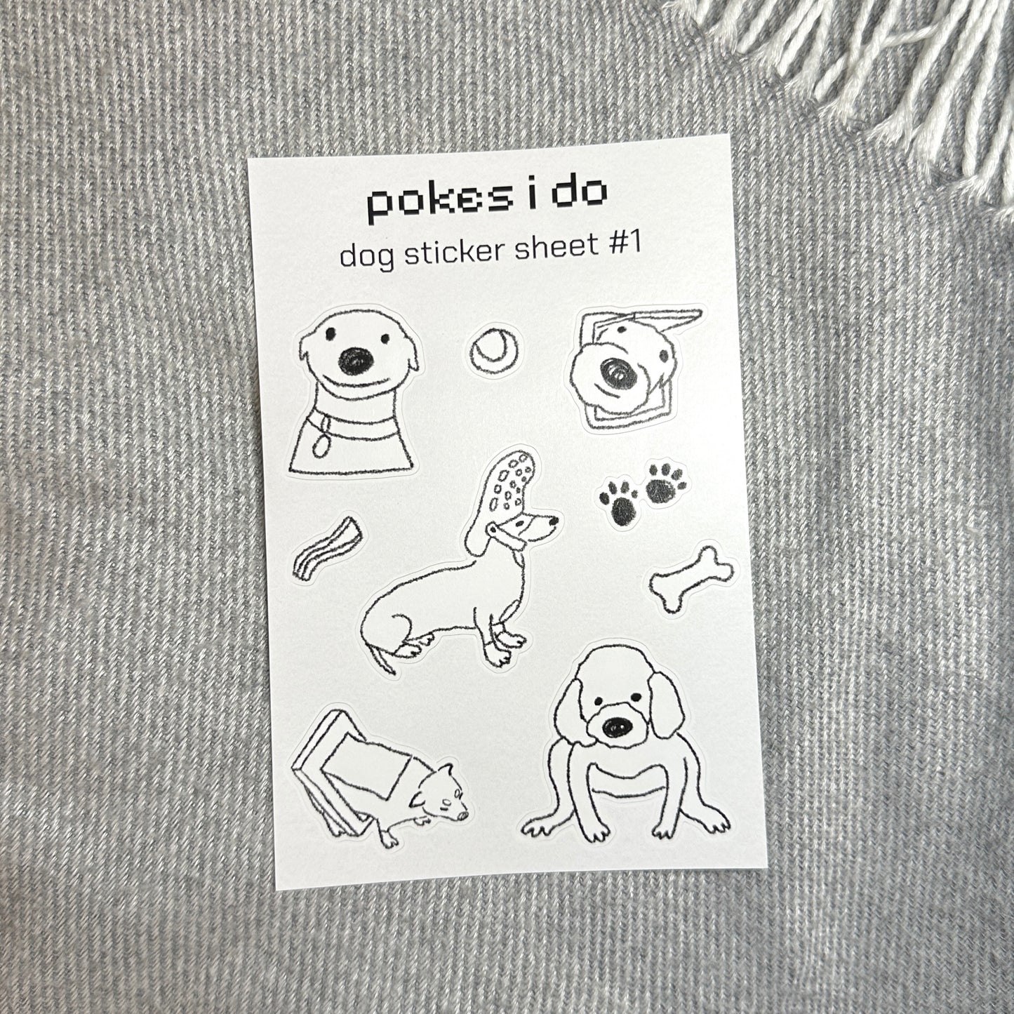 sticker sheet - dog