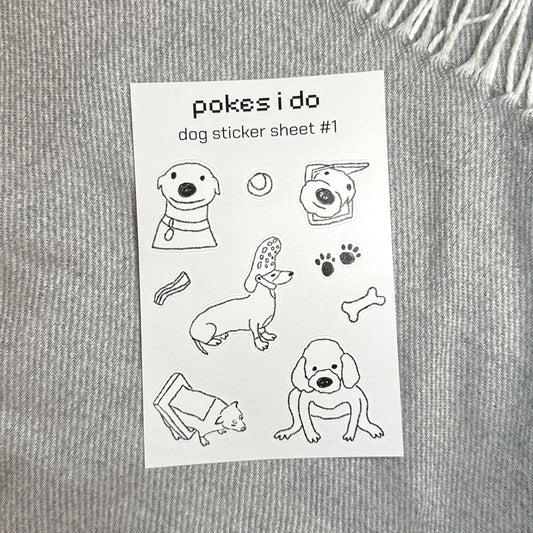sticker sheet - dog