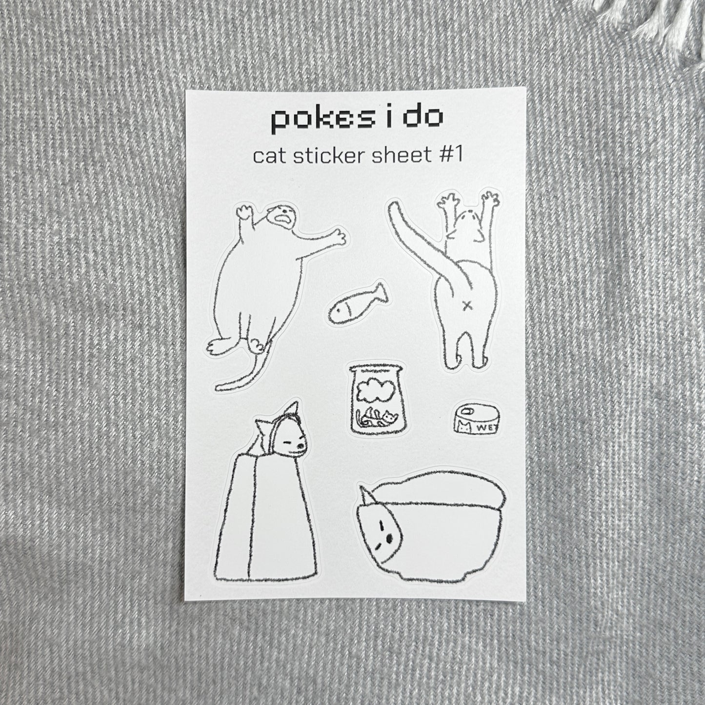 sticker sheet - cat