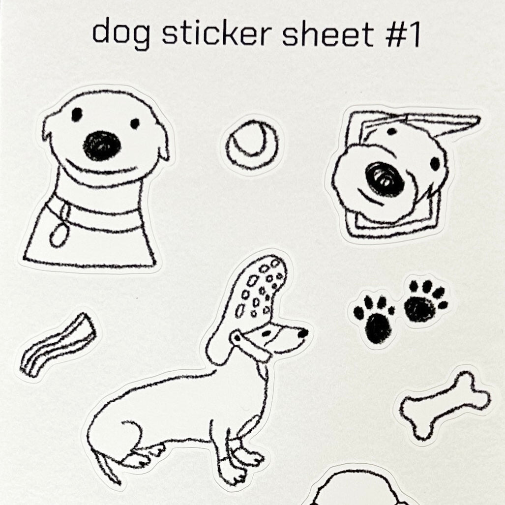 sticker sheet - dog