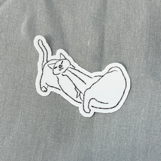 sticker - fighting cats