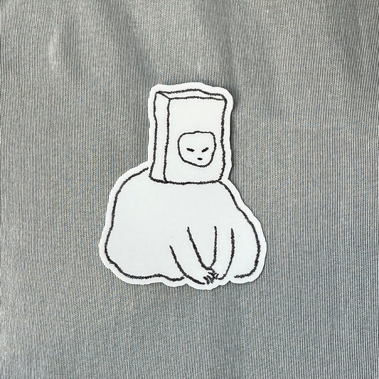 sticker - paper bag cat
